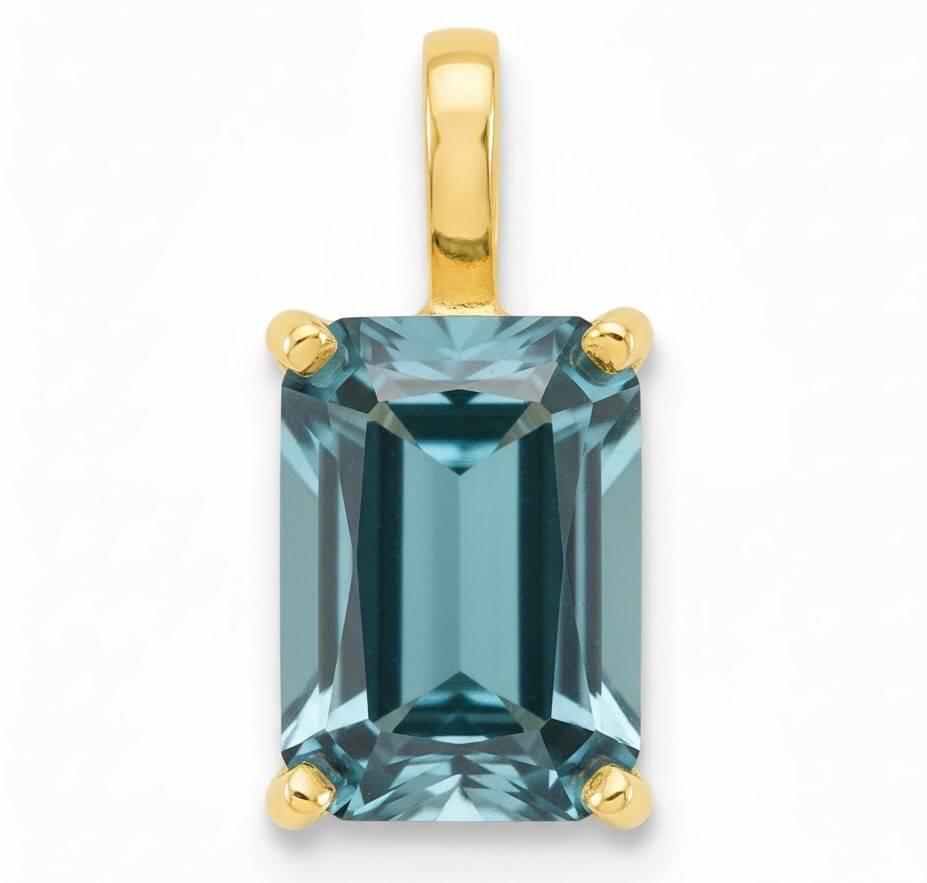 COLGANTE TOPACIO LONDON BLUE 7x5MM.