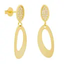 PENDIENTES LARGOS 23x6MM CON CIRCONITAS.PRESION