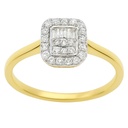 DIAMOND RING.QUALITY SI.COLOR H.0.16 CT TW