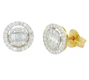 PENDIENTES BRILLANTES Di 8BG 0.08 DI 44 SC RD SI 0.172 4 RD 0.033 CT.0.31CT TW