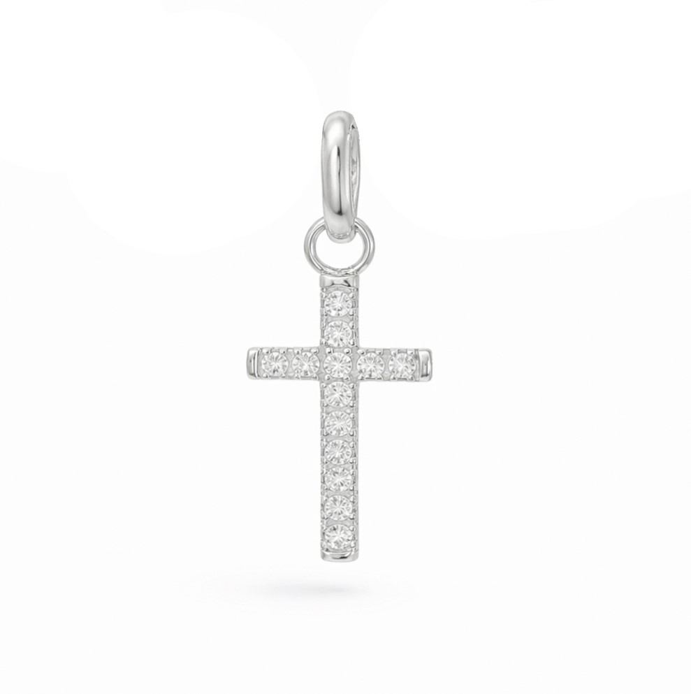 11x6x1'5MM WHITE GOLD CROSS PENDANT.9 KARAT