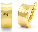 MEDIOS AROS TALLADOS CIERRE CATALAN.13x7MM. 9KILATES