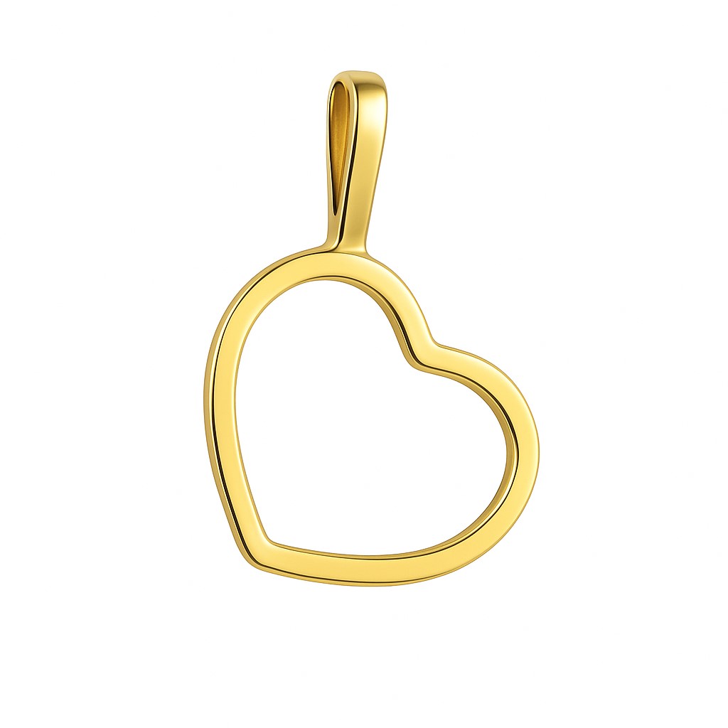 12MM PLAIN HEART  PENDANT.