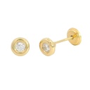 PENDIENTES CHATON CIRCONITA DE  2.5MM.ROSCA.