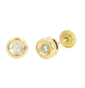 PENDIENTES CHATON ESTAMPACION 5MM.BRILLANTES H-SI 1 0.10 CT TW