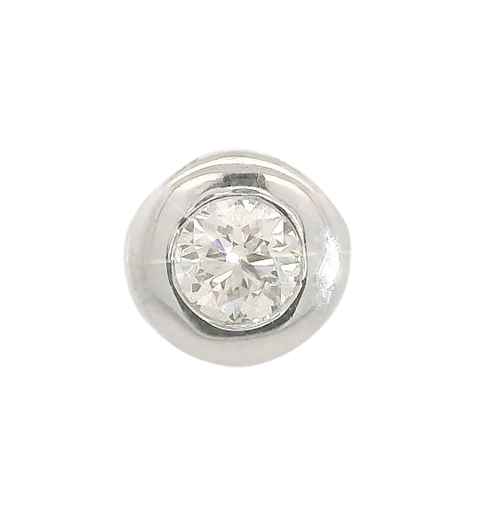 COLGANTE CHATON FUNDICION ORO BLANCO 7MM. BRILLANTE H-SI 1. 0.22 CT.