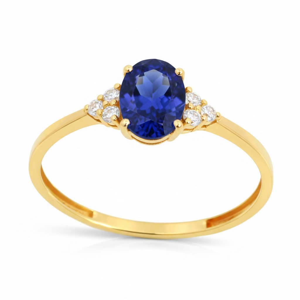 7x5 NANO SAPPHIRE RING. 9 KARAT