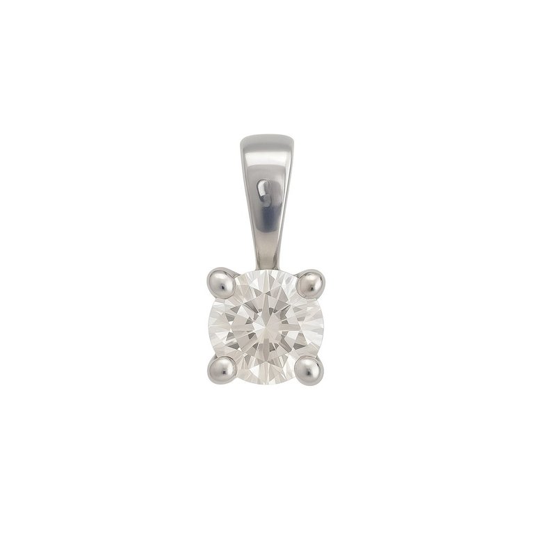 5MM DIAMOND PENDANT.QUALITY SI.COLOR H.0.25 CT.WHITE GOLD
