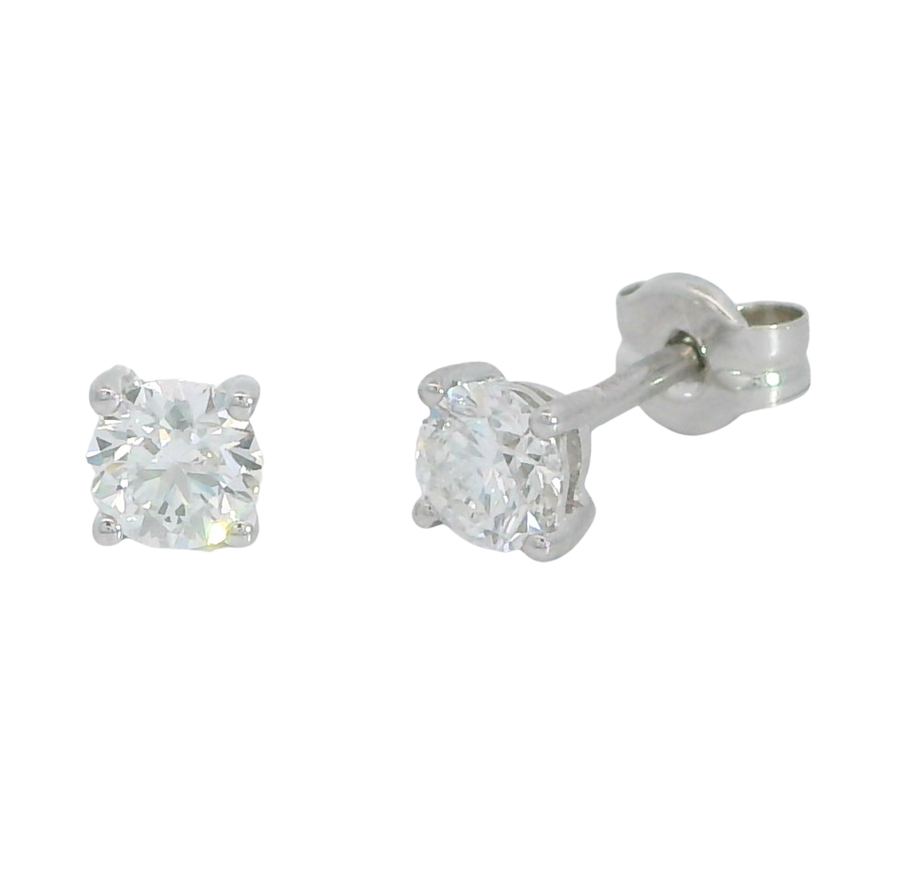 PENDIENTES GARRA FUNDICION 4MM.BRILLANTES H-SI 1.  0.20 CT TW