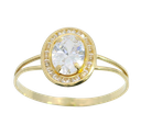 SORTIJA  ORLA 10MM PIEDRA OVAL  5x7MM