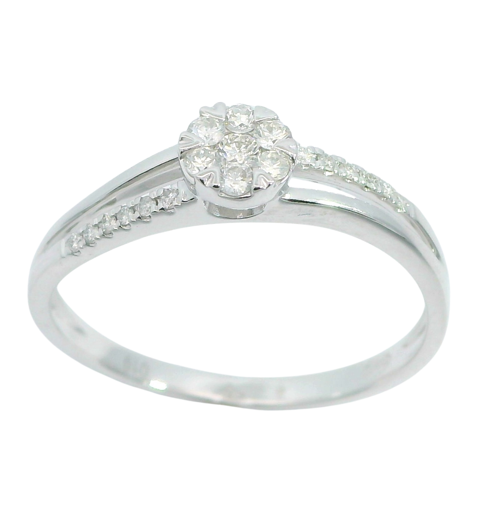 SORTIJA CUAJO BRILLANTES SI1-H .0.17 CT TW.