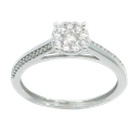 SORTIJA CUAJO BRILLANTES SI1-H .0.26 CT TW.