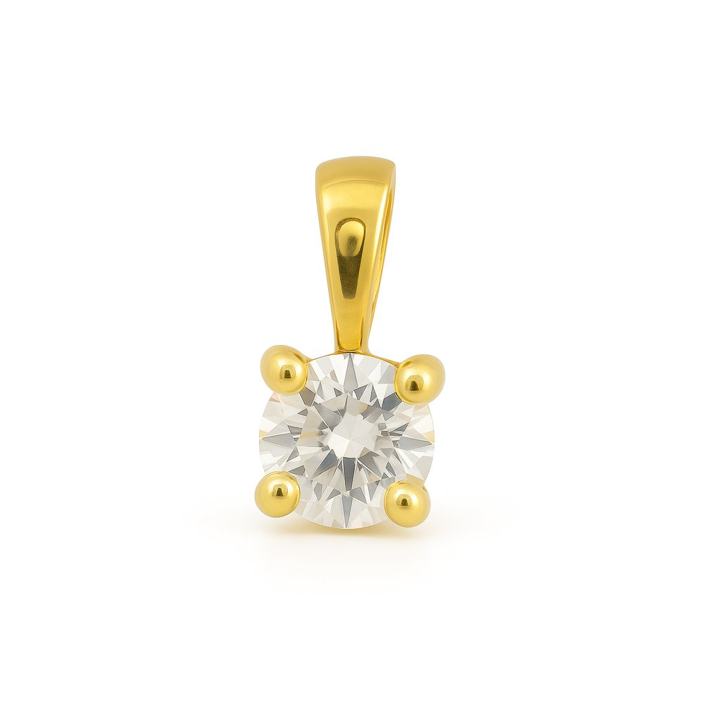 5MM DIAMOND PENDANT.QUALITY SI.COLOR H.0.25 CT.