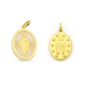 10MM MIRACULOUS MARY MOTHER OF PEARL PENDANT.