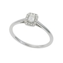 WHITE GOLD DIAMOND RING.QUALITY SI,COLOR H.0.17 CT TW