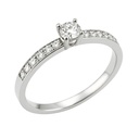 WHITE GOLD DIAMOND RING.QUALITY SI,COLOR H.0.30 CT TW