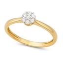 SORTIJA  BRILLANTES DI 7 RD 0.09 CT DI 1 RD SI-H 0.02 CT TW.