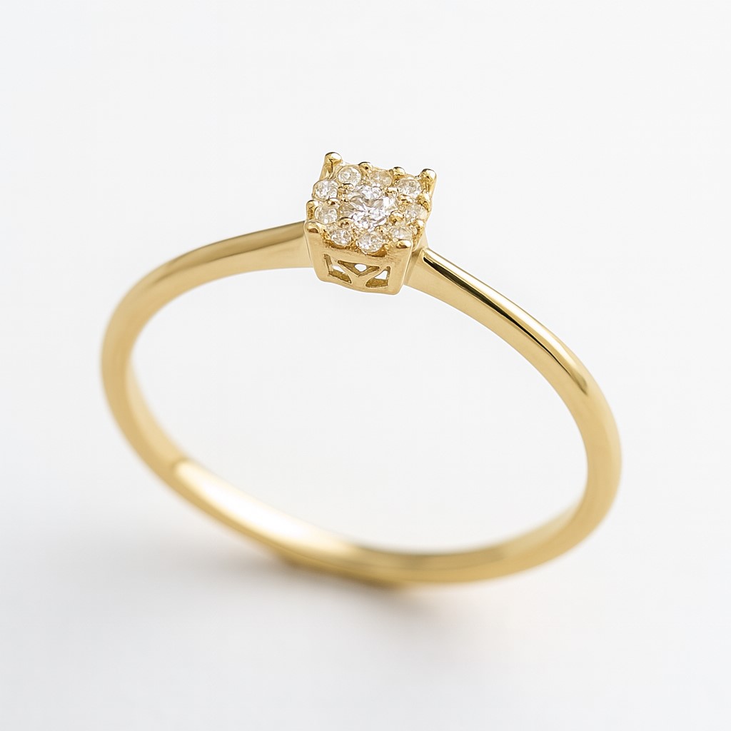 SORTIJA BRILLANTES DI 1 RD SI H 0.034 DI 9 RD SI H 0.046 CT.0.08 CT TW.