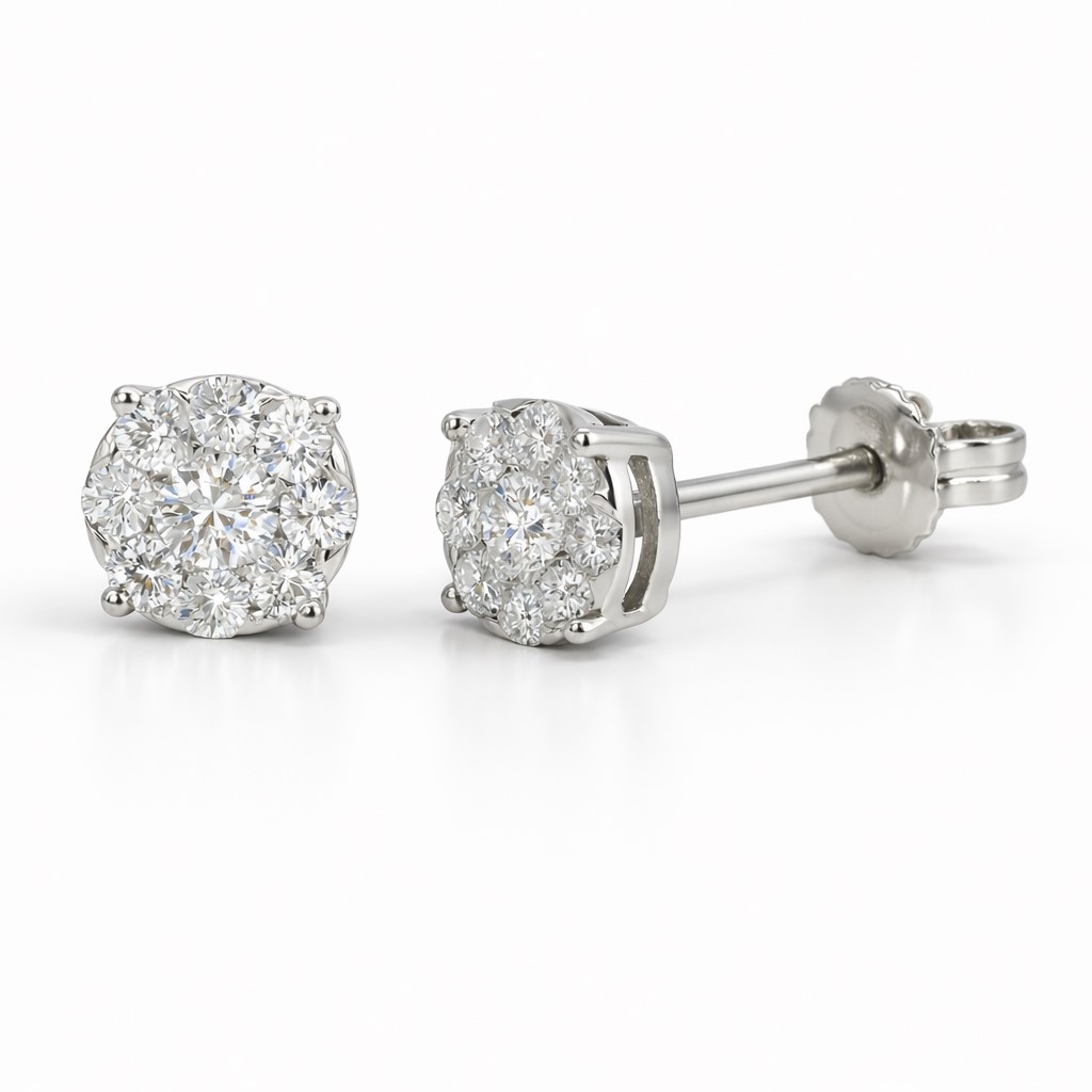 PENDIENTES BRILLANTES Di 2 RD 0.145 DI 18 RD SI H 0.185 CT.0.33 CT TW