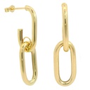 PENDIENTES DOBLE ESLABON.30MM.