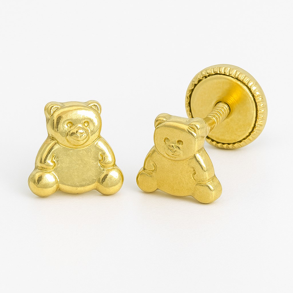 PENDIENTES PRIMERA POSTURA OSITOS 4.5MM.TORNILLO.