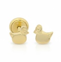 4.5MM DUCKLING BABY EARRINGS.SCREW BACK.