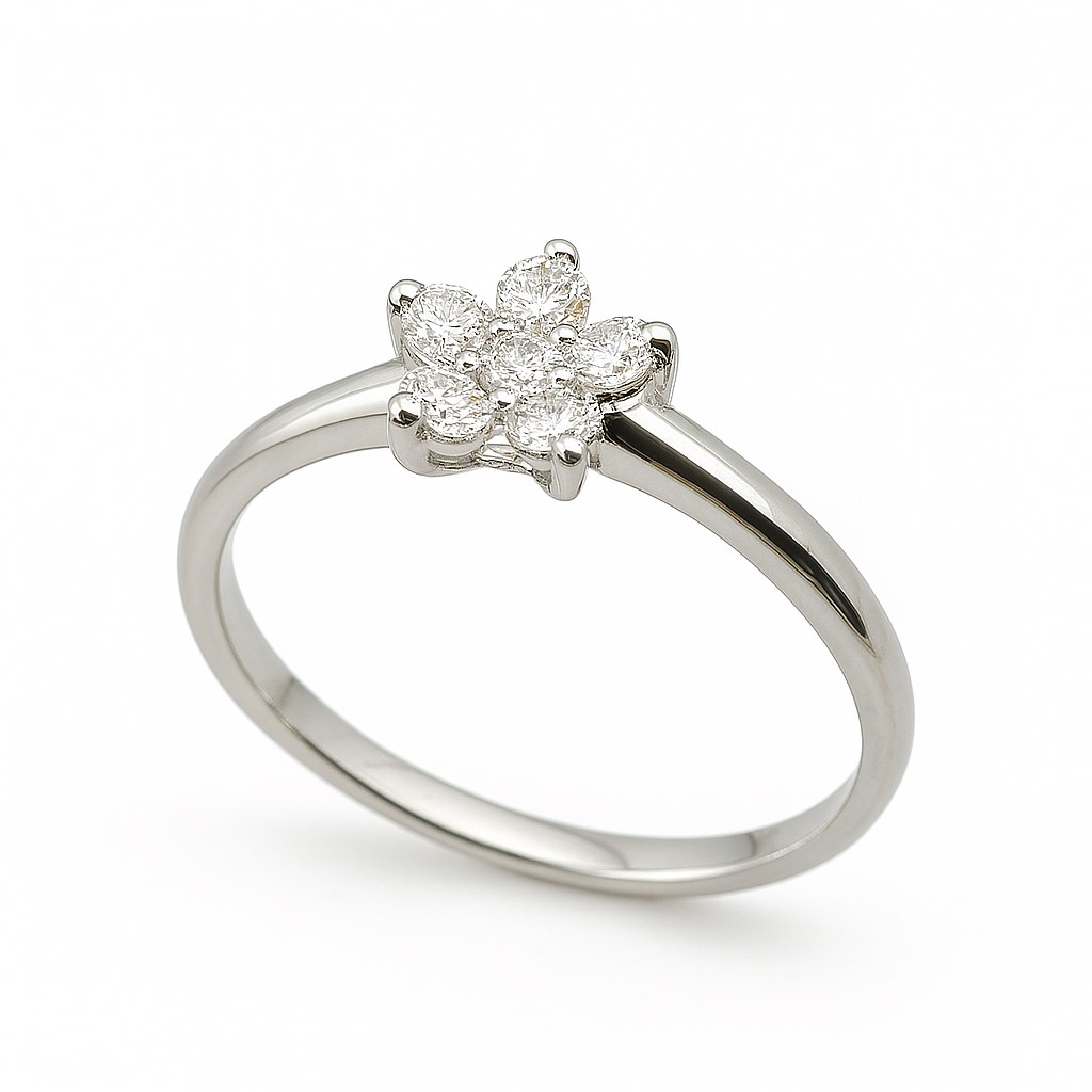 DIAMOND RING.QUALITY OF DIAMONDS SI,COLOR H.0.25 CT TW.