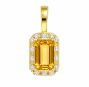 5x3MM CITRINE AN CZ PENDANT
