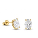 7x5MM WHITE TOPAZ STUD EARRINGS
