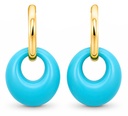 24MM TURQUOISE COLOR HOOP EARRINGS