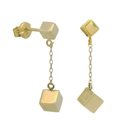 PENDIENTES CADENA CUBOS PRESION