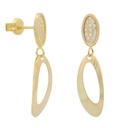 23x6MM DANGLING EARRINGS WITH CZ.