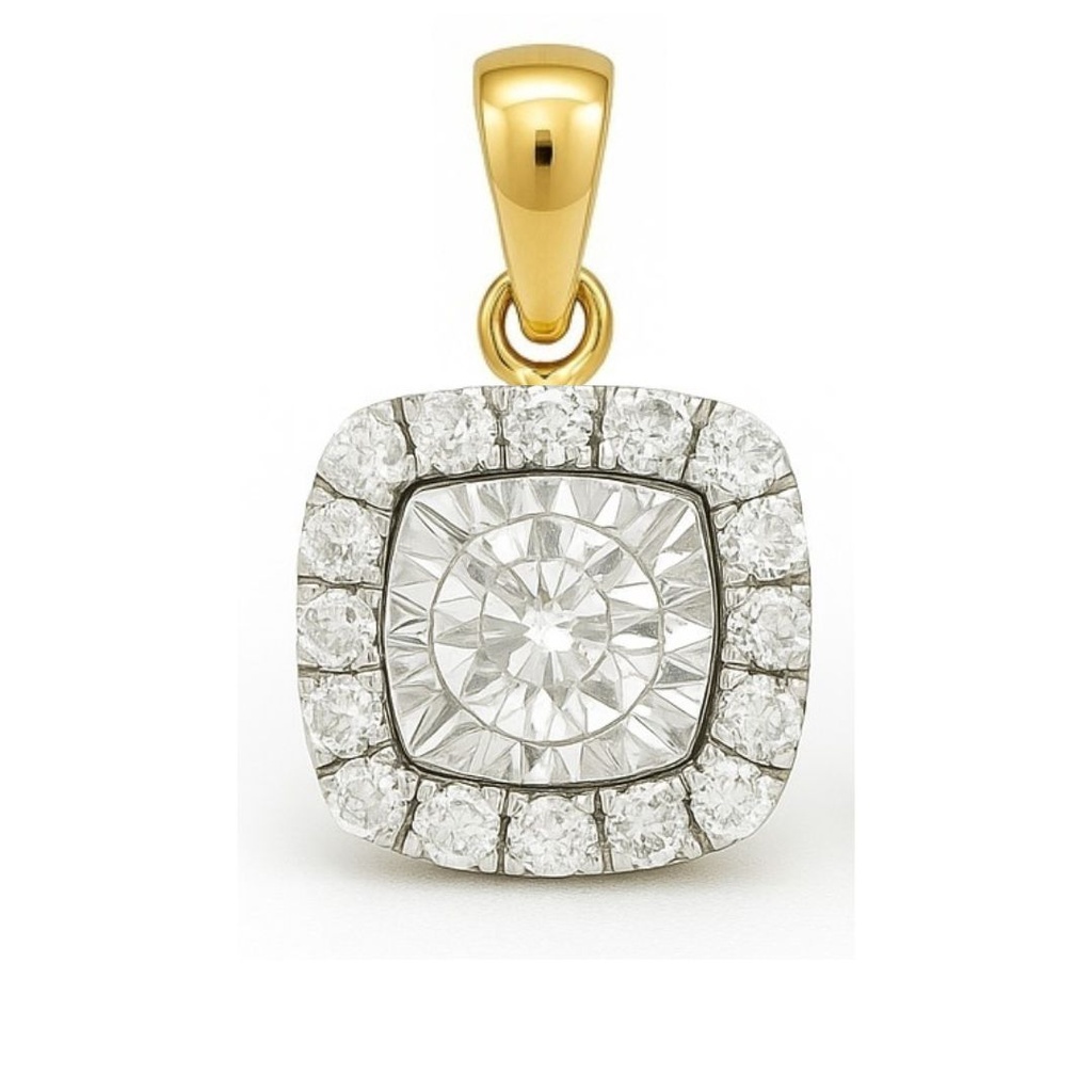 DIAMOND PENDANT.QUALITY SI.COLOR H.0.10 CT TW