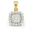 DIAMOND PENDANT.QUALITY SI.COLOR H.0.10 CT TW