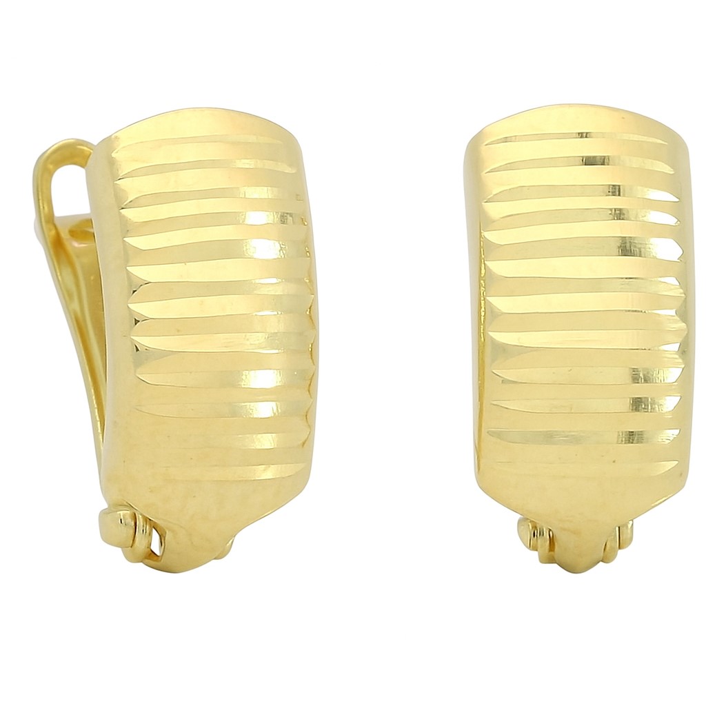 CARVED LEVERBACK EARRINGS.17x6MM