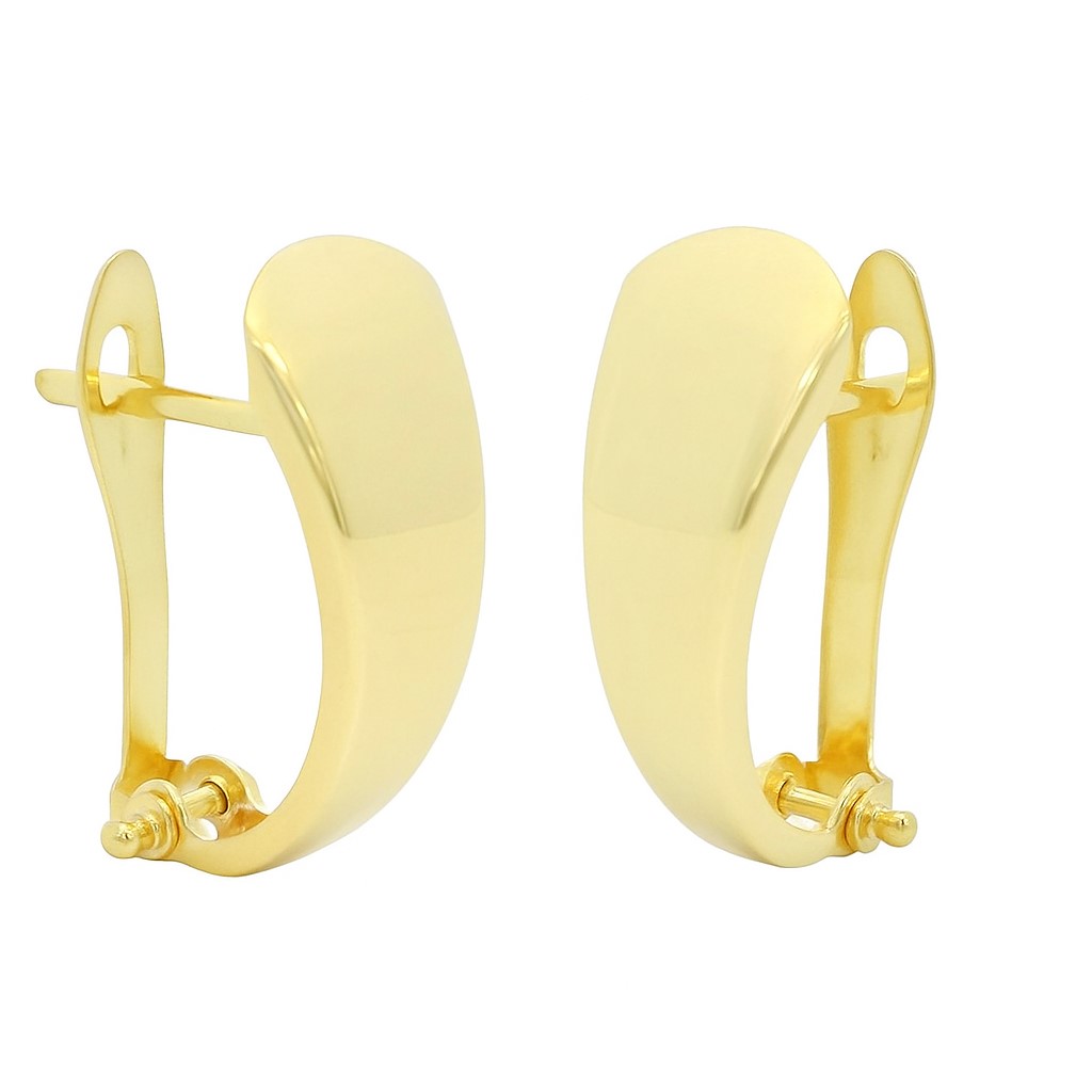 PENDIENTES LISOS CIERRE CATALAN.17x6MM