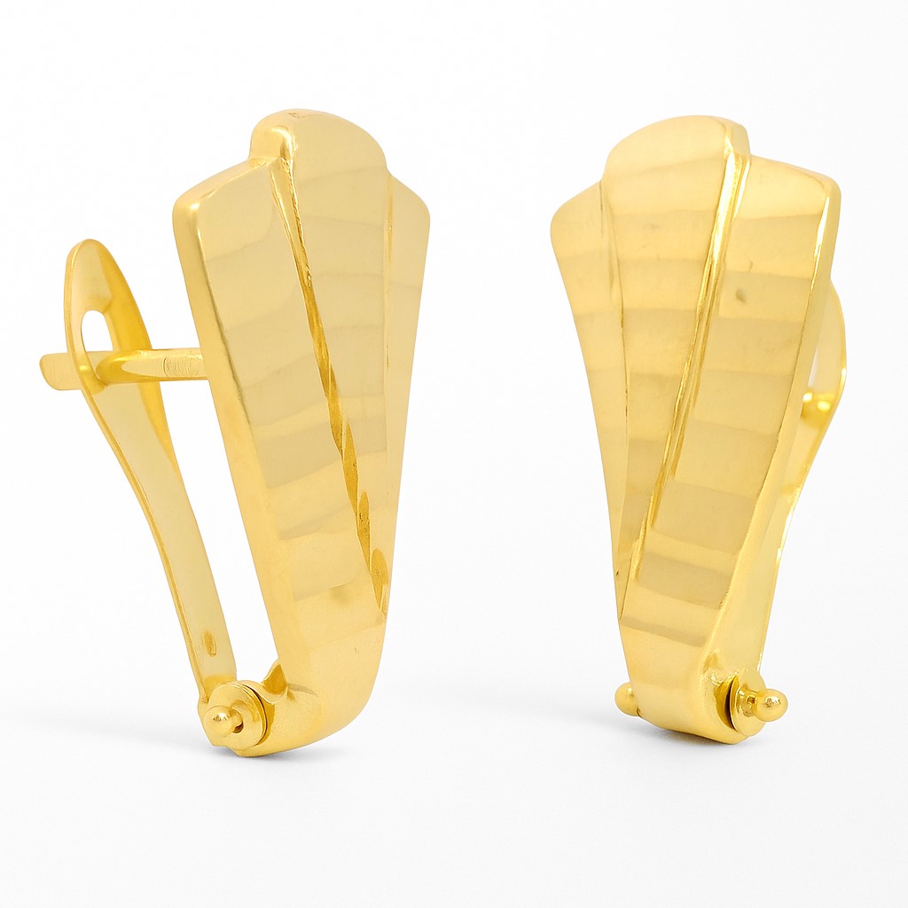 19x9MM CARVED LEVERBACK EARRINGS