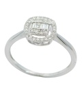 WHITE GOLD DIAMOND RING.QUALITY SI.COLOR H.0.16 CT TW