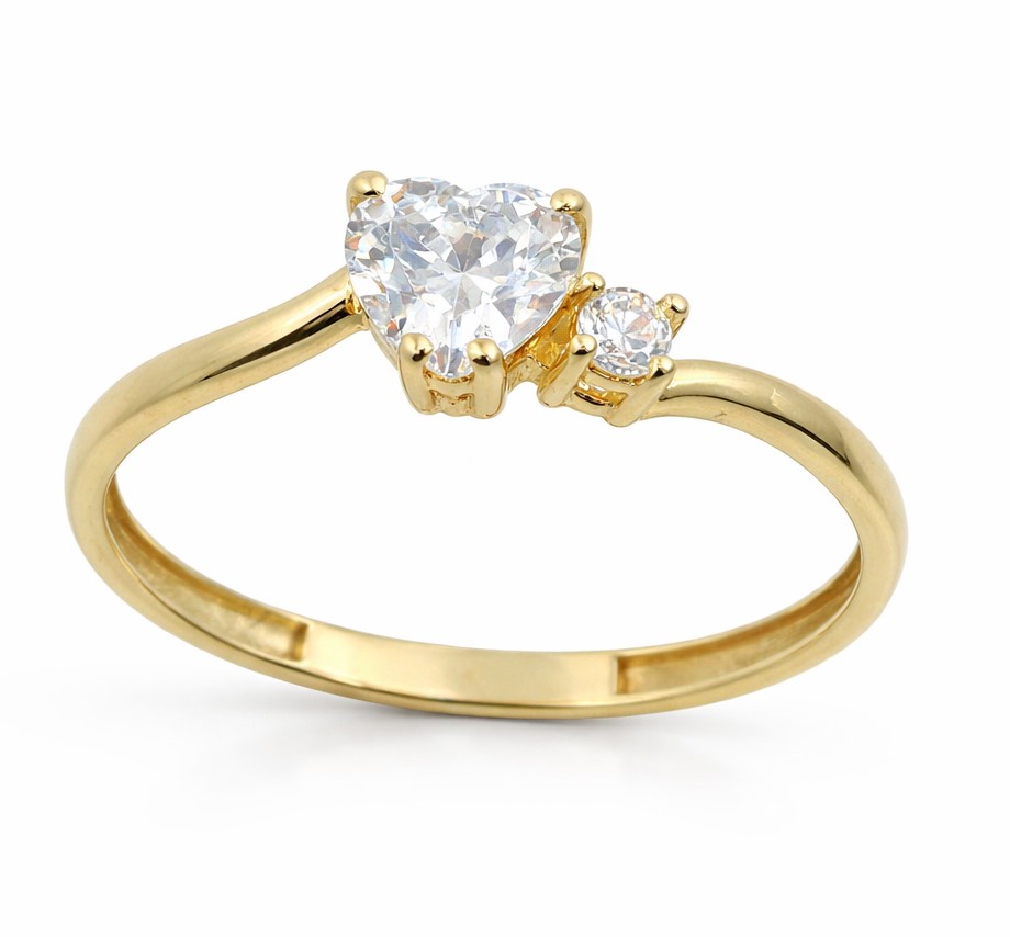 6MM HEART CZ RING