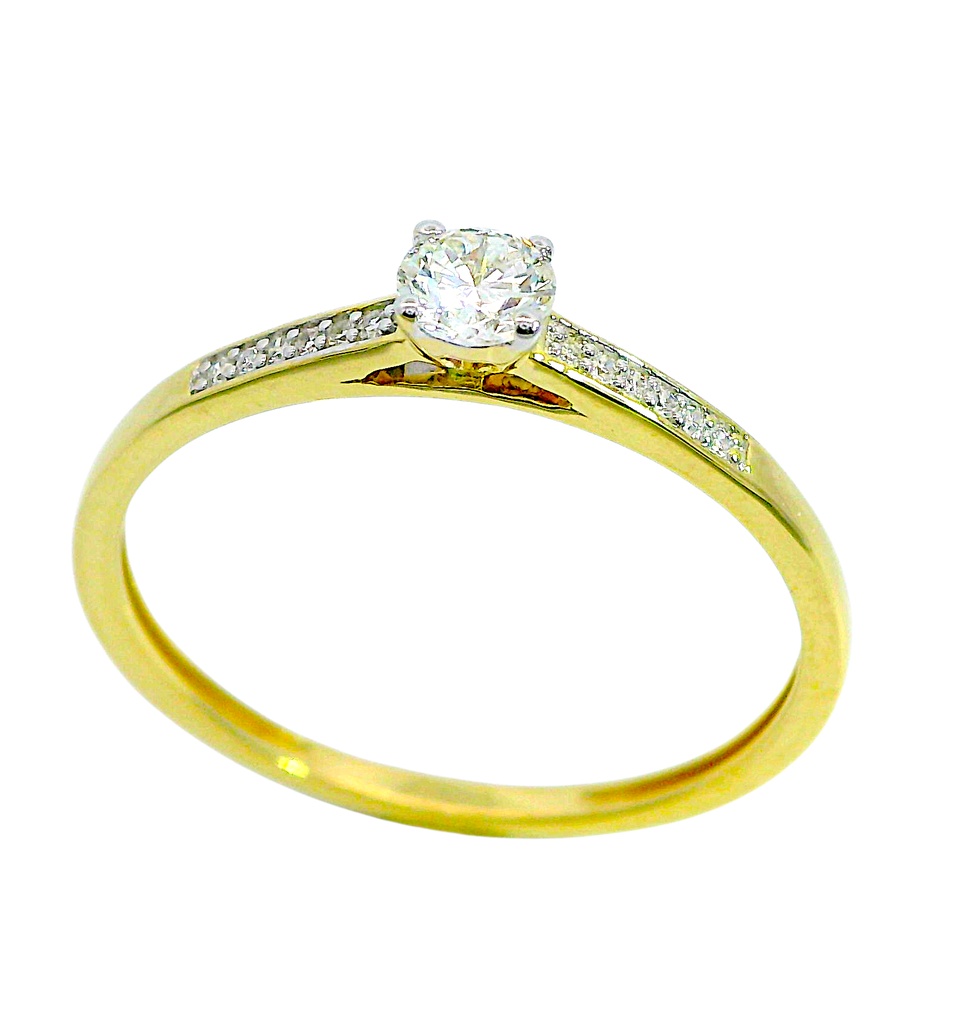 DIAMOND RING.QUALITY SI.COLOR H.0.18 CT TW