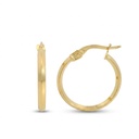 14x2MM 9 KARAT GOLD HOOP EARRINGS