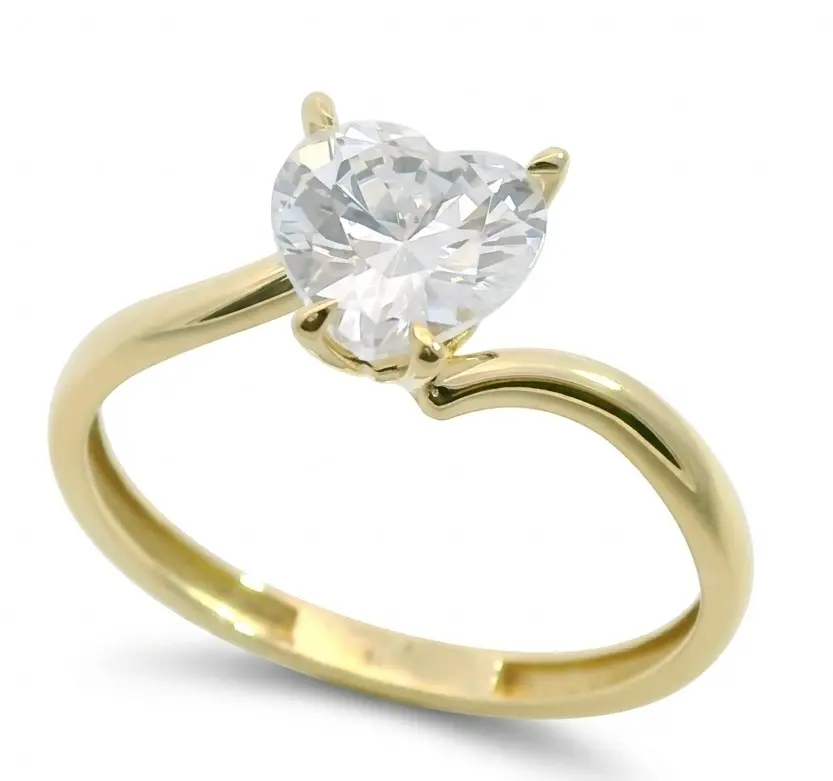 SORTIJA CIRCONITAS GARRA CORAZON 8MM 9KILATES