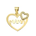15MM MUM DOUBLE HEART PENDANT