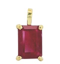 COLGANTE RUBI NATURAL 7x5MM.