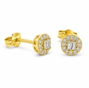 DIAMOND STUD EARRINGS.QUALITY HI.COLOR H.0.08 CT TW