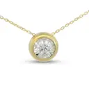 GARGANTILLA  CHATON DE FUNDICION ,6MM EN TOTAL. BRILLANTE H-SI 1 . 0.11 CT(4MM APROX).CON CADENA PASADA