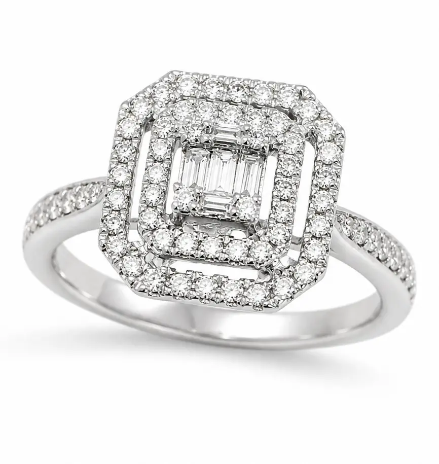 SORTIJA BRILLANTES DI 54 RD SI H 0.32 DI 10 RD SI H 0.09 DI 2GB0.02 DI 3GB 0.08 CT