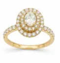 SORTIJA BRILLANTES DI 1OV SI H 0.37 DI 16 RD SI H 0.08 DI 20 0.20  12 RD 0.33 CT TW