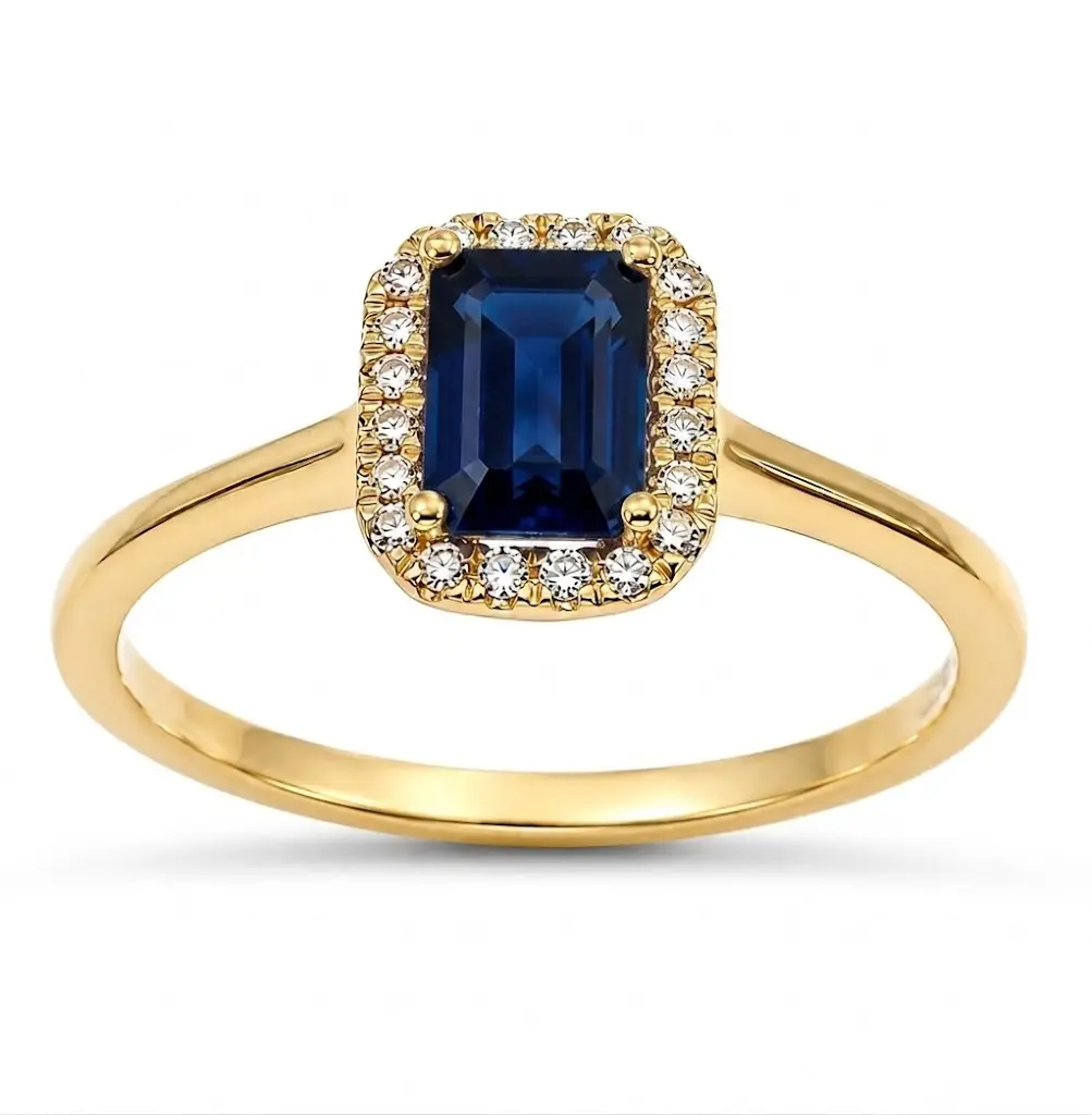 6x4MM(0.66 CT) RUBI RING WITH 0.08 CT TW DIAMONDS