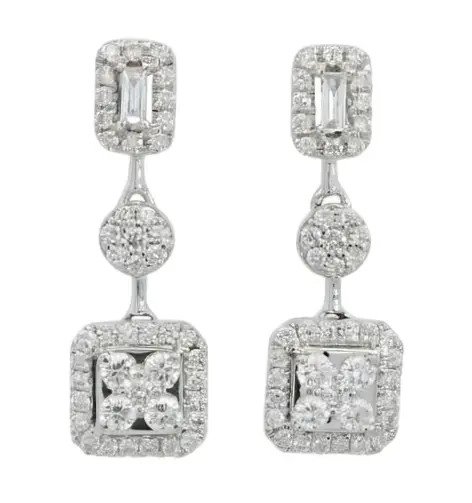 PENDIENTES BRILLANTES Di 62 RD 0.68 DI 2 GB SI H 0.03 DI 6 TP 0.16 SI H.0.87 CT TW